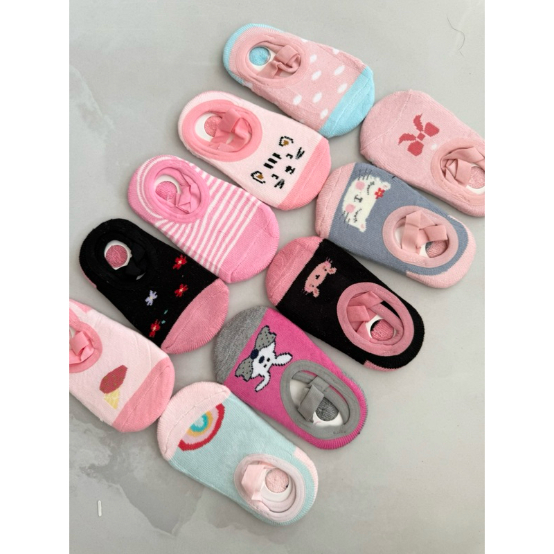 KIT 12 PARES Meia Sapatilha Pilate Infantil /Menina /Menino Antiderrapante 0 a 10 anos
