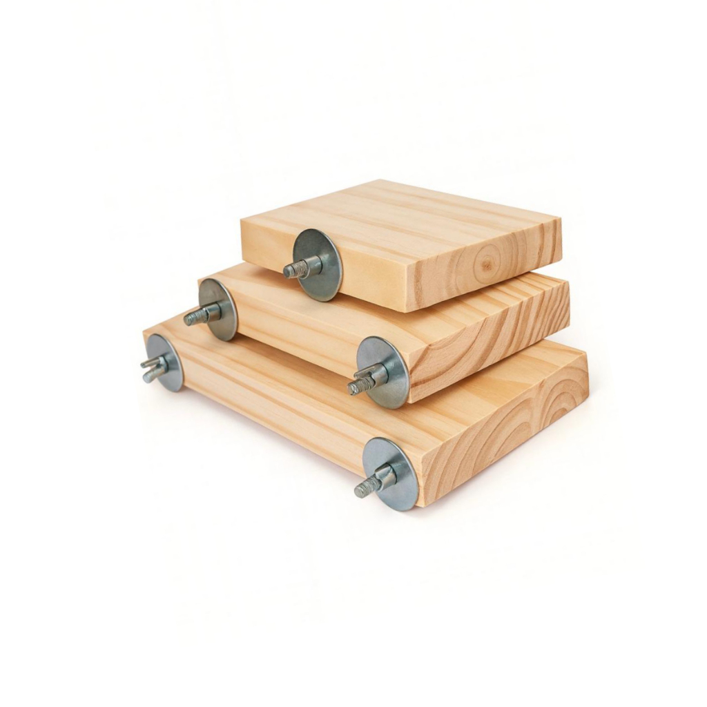 Poleiro Plataforma de Descanso em Madeira Natural | Vários Tamanhos | Calopsita e Outras Aves em Oferta na Shopee