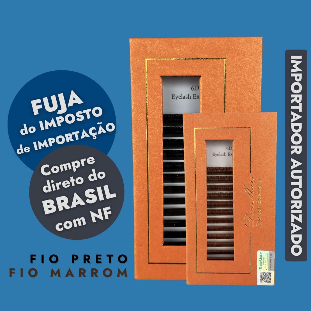 Cílios 6D (3D Duplo) W Decemars Preto ou Marrom Volume Egípcio Extensão De Cílios Cilio | Tamanho Único | MIX em Oferta na Shopee