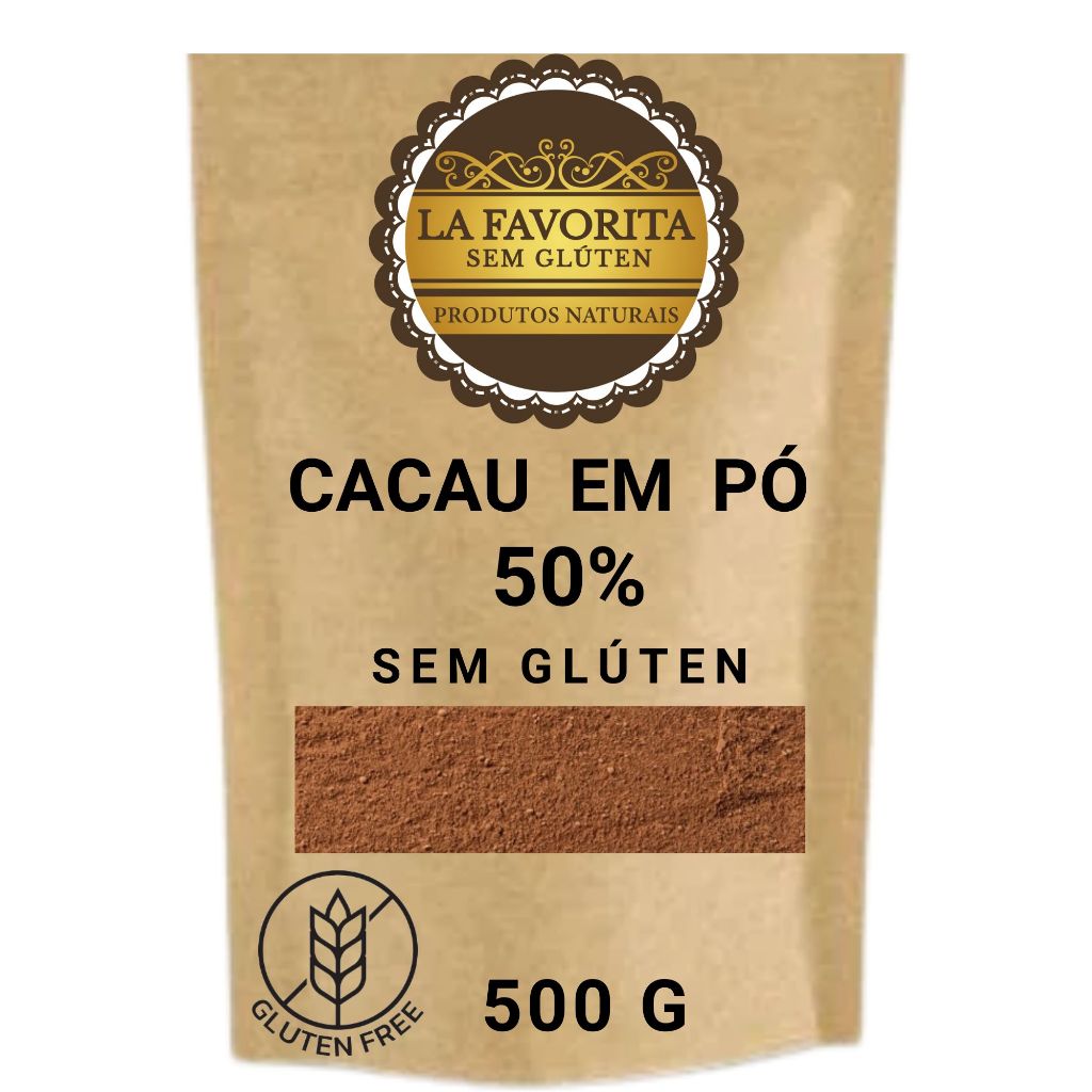 Cacau em Pó 50% Sem Lactose e Glúten