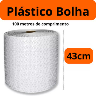Plástico Bolha Bobina 43cm X 100 Metros E-commerce 25 Micras Bolha Mudança
