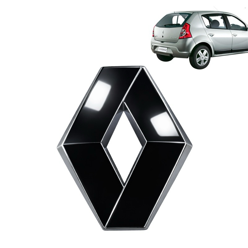 Emblema Traseiro Cromado Renault Sandero / Logan / Duster / Fluence - 08/18