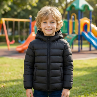 Jaqueta Puffer Infantil Juvenil Masculino Pelinhos e Touca Inverno Frio Intenso em Oferta na Shopee