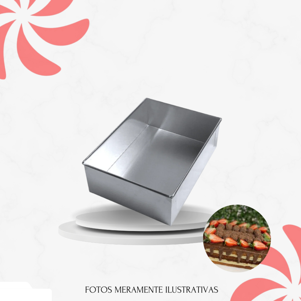 Forma Retangular Para Bolos - 40x30x10 em Oferta na Shopee