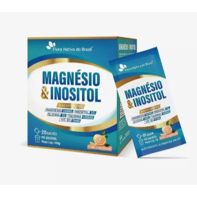Magnésio & Inositol 20 sachês sabor Pink Lemonade - Flora Nativa do Brasil
