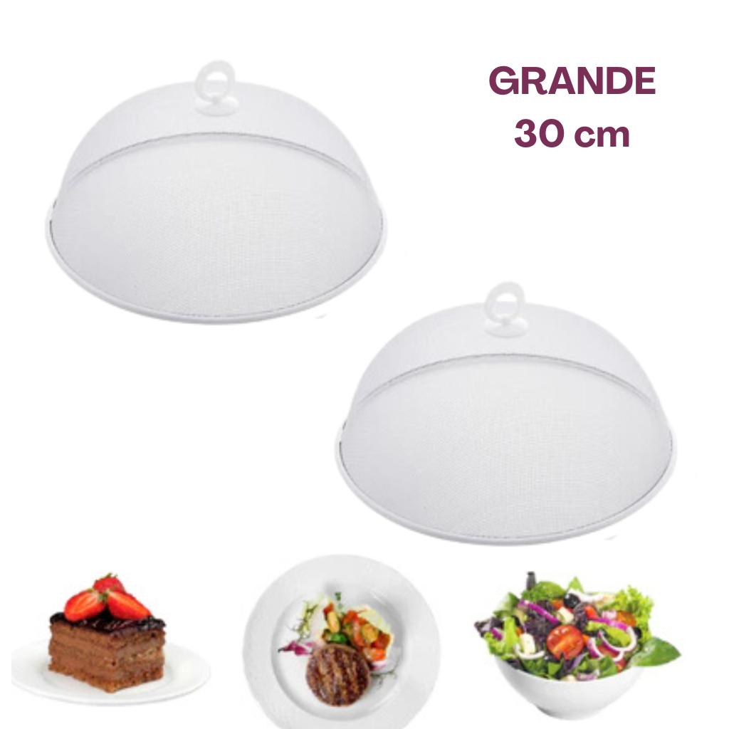 Kit 02 Tela Tampa Protetora de Alimentos Grande 30 cm - Branco em Oferta na Shopee