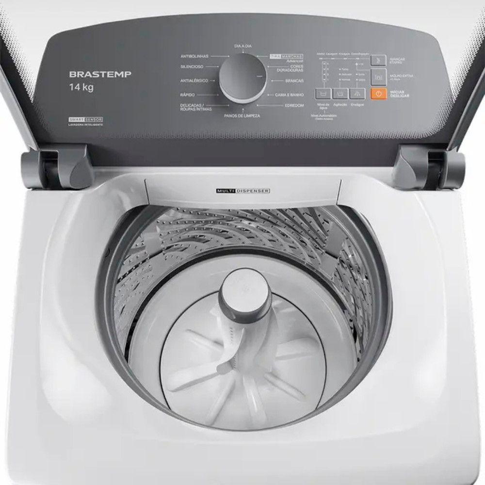 Máquina de Lavar Brastemp 14kg Smart Sensor Cesto Inox Branca · foto 2