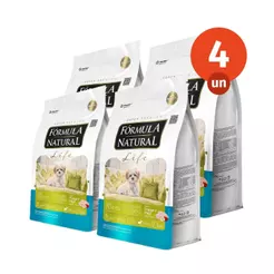 Kit 4 Ração Fórmula Natural Life Cães Filhotes Porte Mini e Pequeno 1kg Adimax Total de 4kg