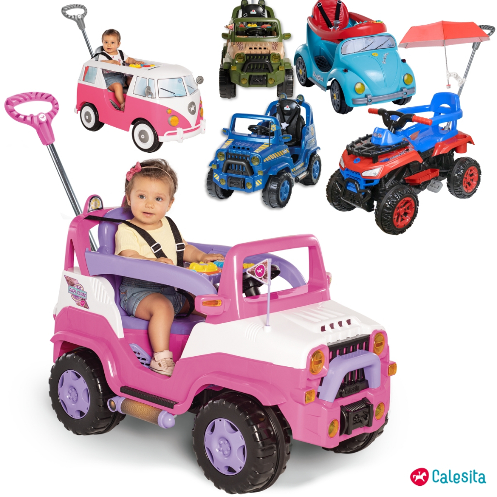 Quadriciclo Infantil Carrinho Menina Menino Passeio e Pedal Calesita Suporta Até 30kg