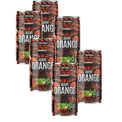 Kit Pré Treino Agent Orange em Lata - 6 unidades de 269ml cada