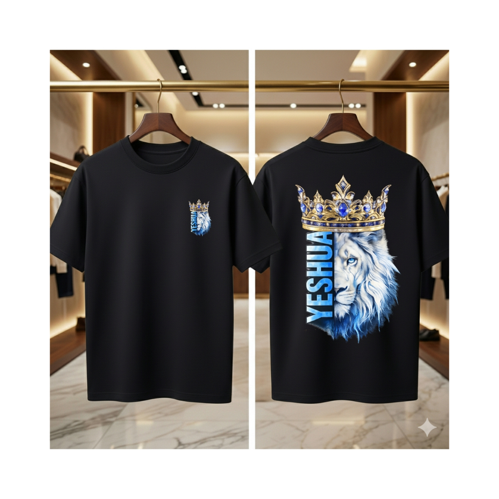 Camiseta LEÃO DE YESHUA AZUL CLARO moda evangelica camisa blusa tshirt P ao G3 em Oferta na Shopee