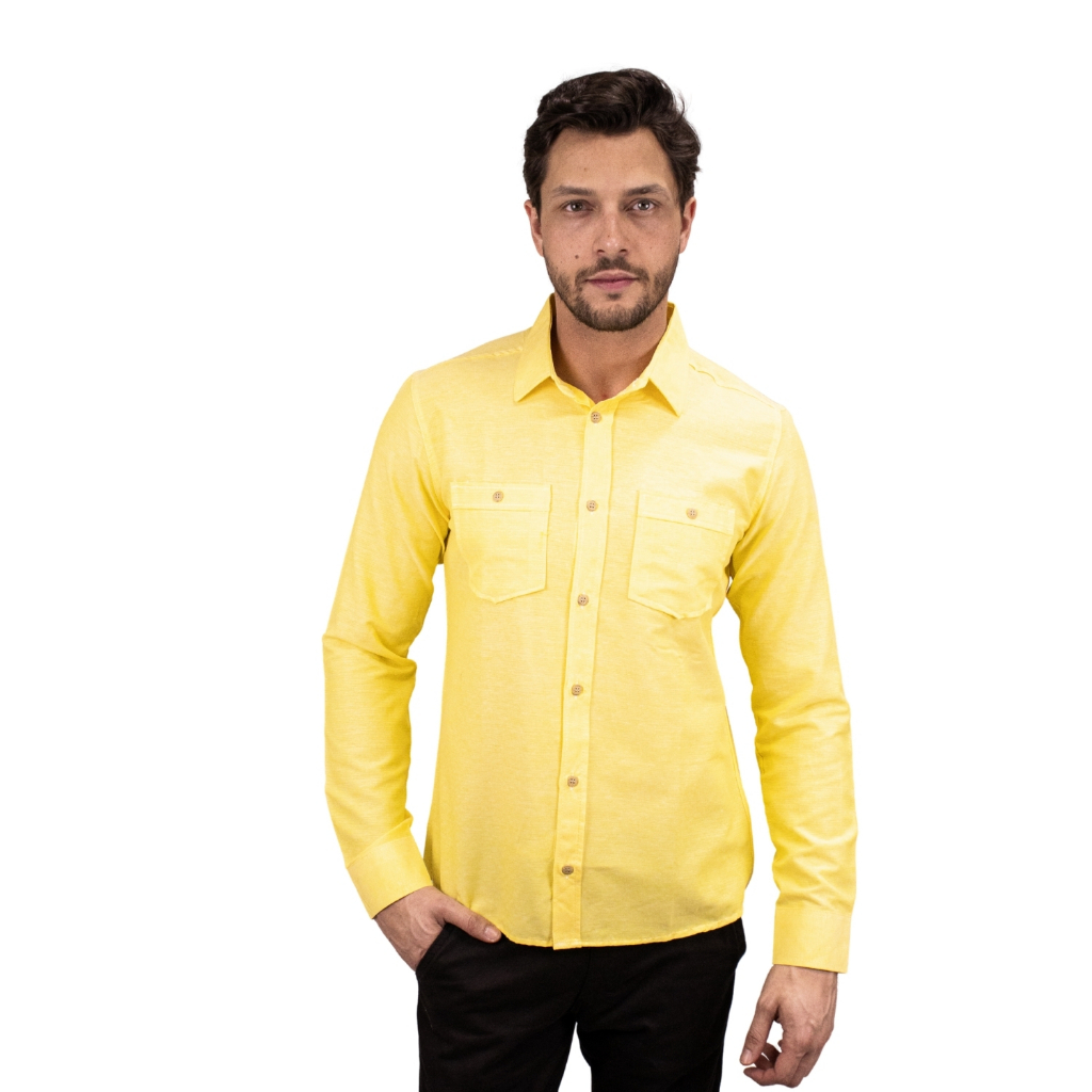 Camisa Toque Linho Masculina Slim Fit Chic Esporte Fino Manga Longa Premium Conforto Social Formal Leve