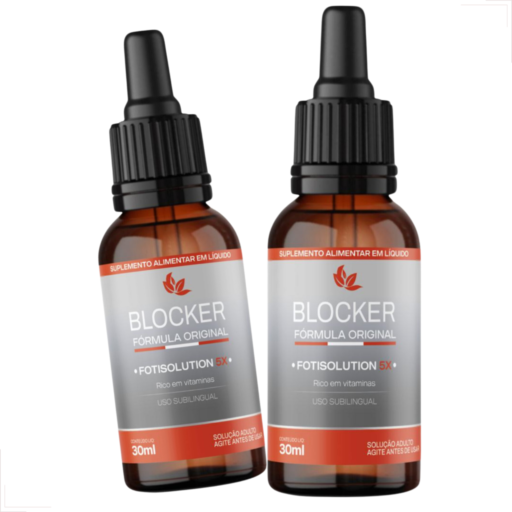 2x Blocker P/ Calvicie DHT Blocker Com Biotina Selenio Acido Folico Resveratrol e Outras 5 Vitaminas
