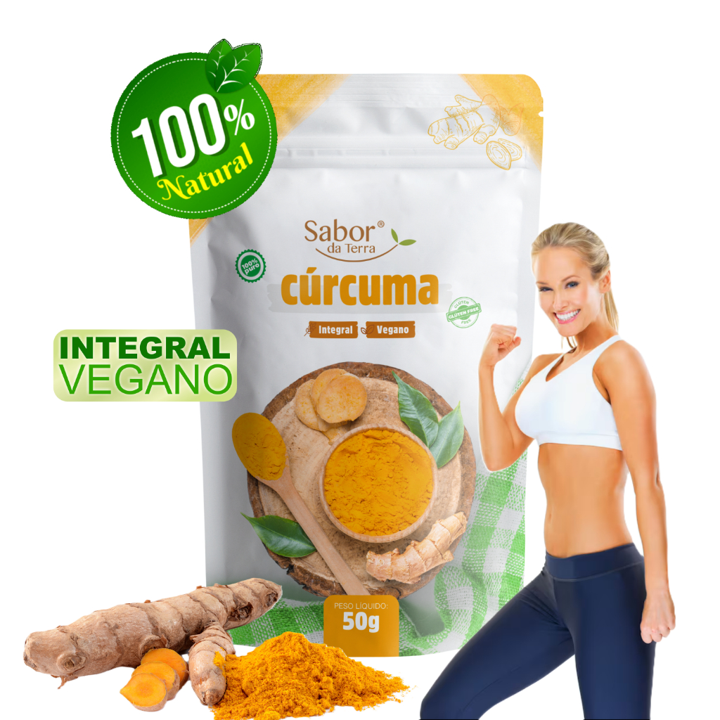 Cúrcuma Pura em Pó 50g | Natural para o Dia a Dia | Sabor da Terra em Oferta na Shopee