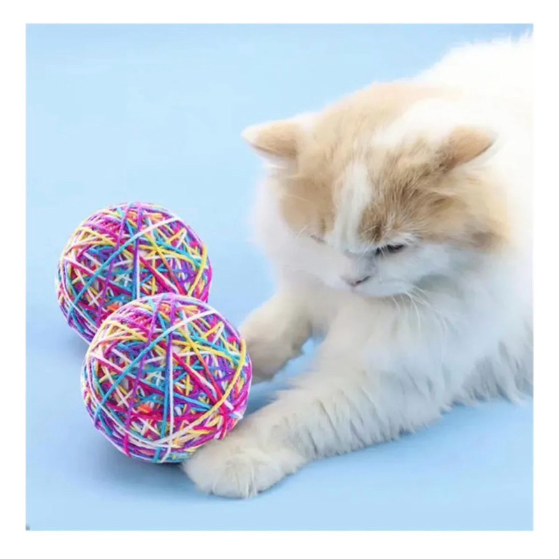 Brinquedo Bola Interativa Para Gatos De Novelo AntiStress