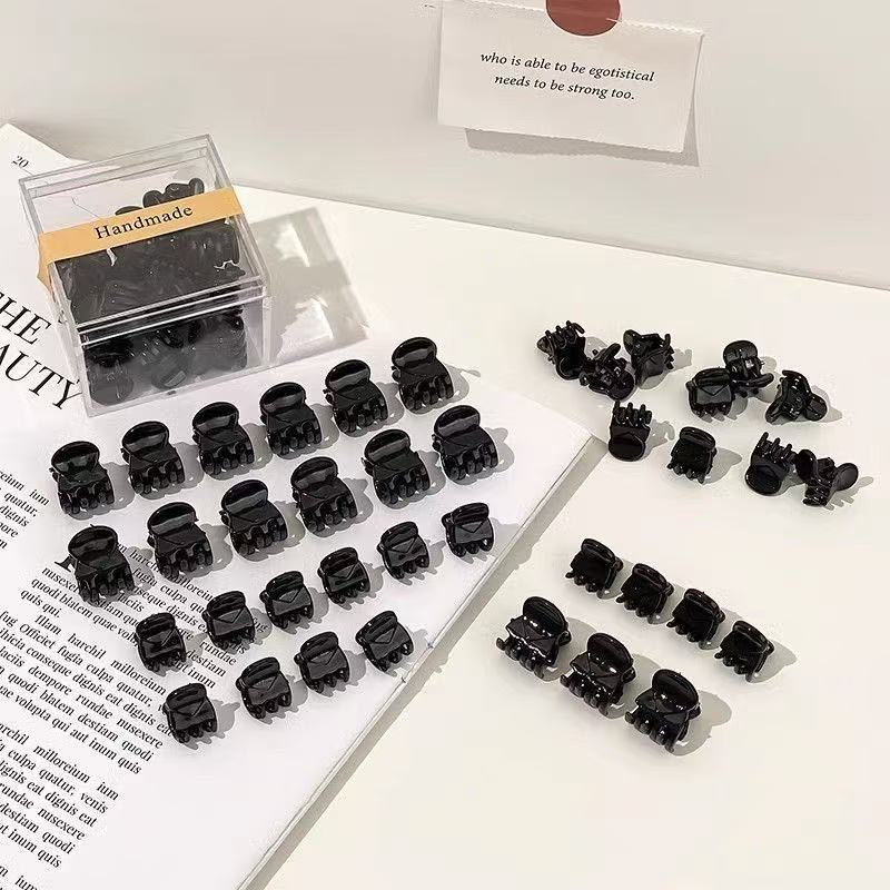 Kit 8/16 Mini Piranha Presilha Grampo de Cabelo Infantil Fofo Feminino Colorido/Preto