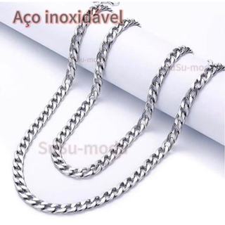 Corrente Masculina fininha Grumet 60 Aço Inox Prata polida brilhante não escurece não enferruja em Oferta na Shopee