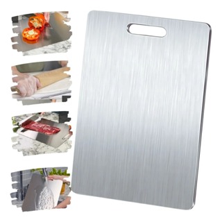 Tábua De Corte Profissional Em Aço Inoxidável 304 Churrasco Titânio Retangular Taboa Prateado em Oferta na Shopee