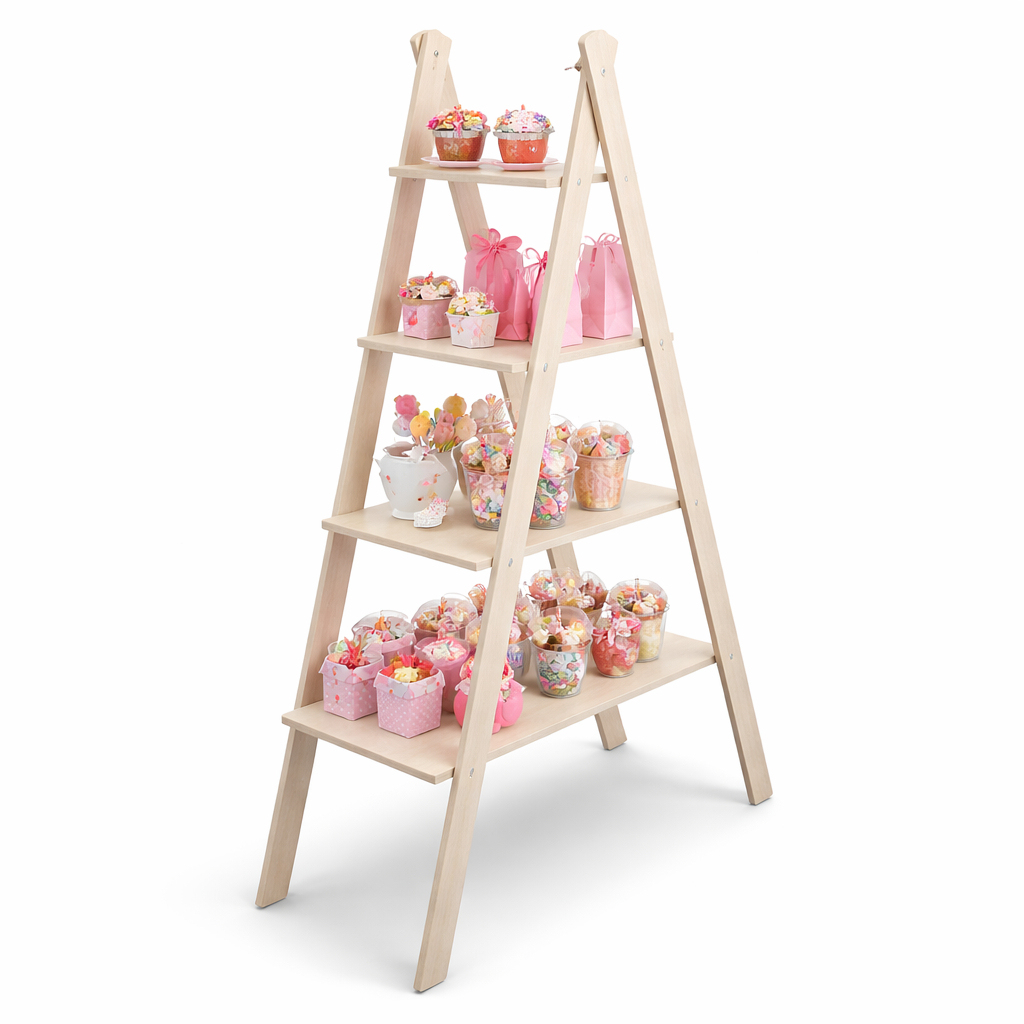 Escadinha de Enfeite para Festas Escada 4 Andares Porta Doces Lembrancinhas