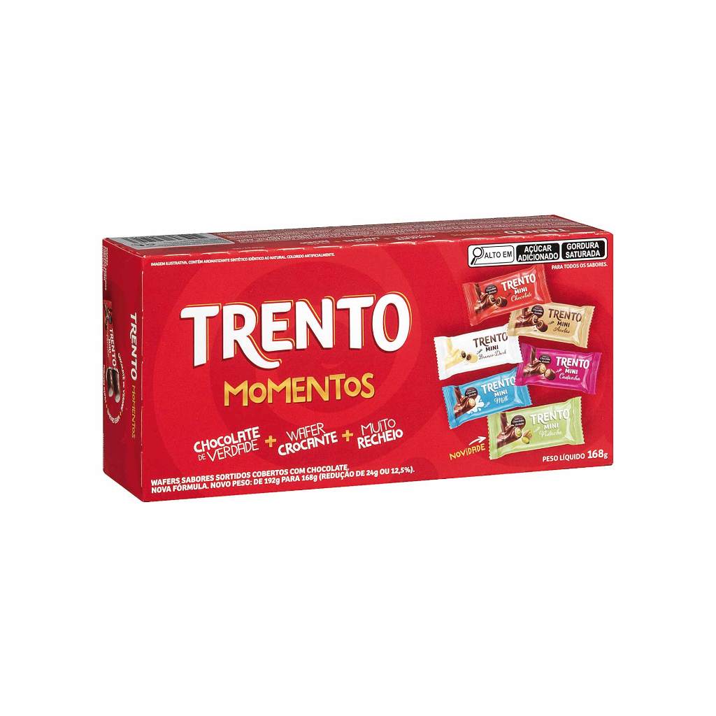 CHOCOLATE TRENTO MOMENTOS CX 168G