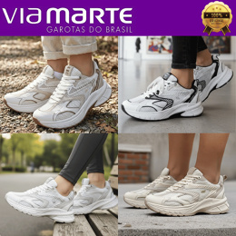 Tênis Via Marte Feminino Casual Confortável Esporte Plataforma  Estiloso Academia Original