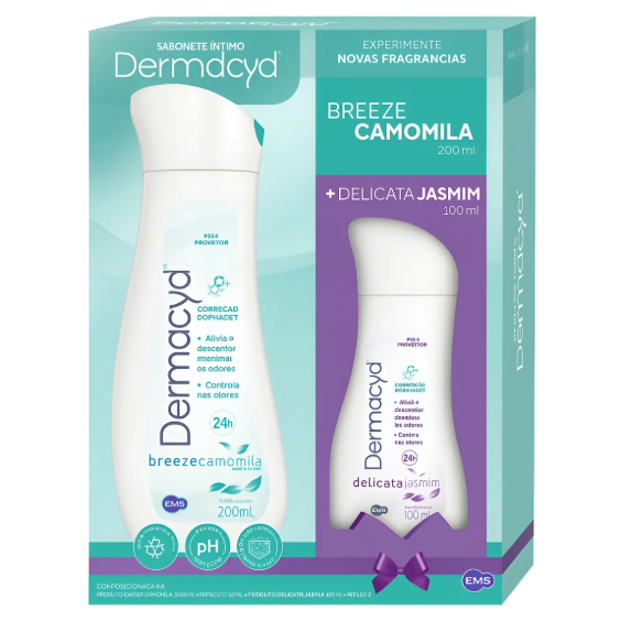 Kit Dermacyd Sabonete Íntimo Camomila 200ml + Delicata Jasmim 100ml
