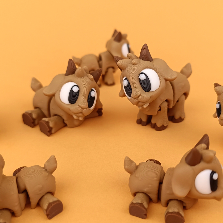 Miniatura Cabra Articulada🦎✨Fofa; Presente; Impressão 3D; Colecionável; Brinquedo; Bichinho; Chaveiro. em Oferta na Shopee