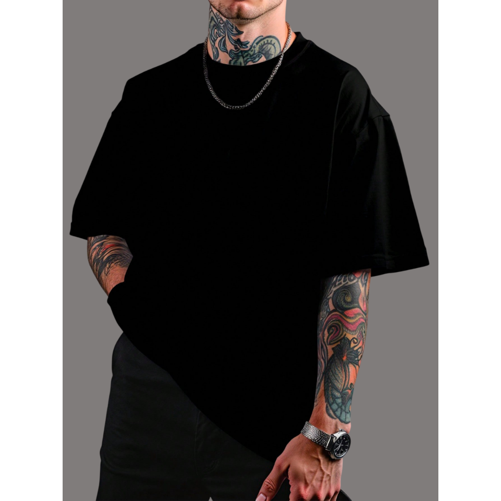 Camiseta Oversized Streetwear Premium basica Lisa Fio 30.1penteado 100% Algodão