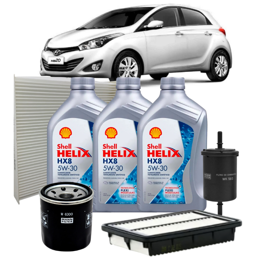 Kit Revisão Troca Óleo Shell 5W30 Hb20 1.0 3cc 2013 Até 2019 em Oferta na Shopee