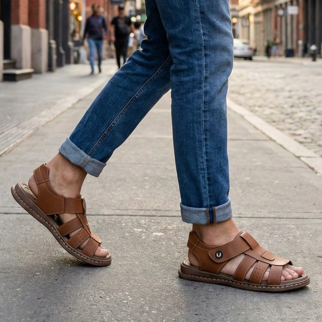 Sandália Masculina Conforto Chinelo Anatômico Ortopédica Anti Stress Franciscana Leve