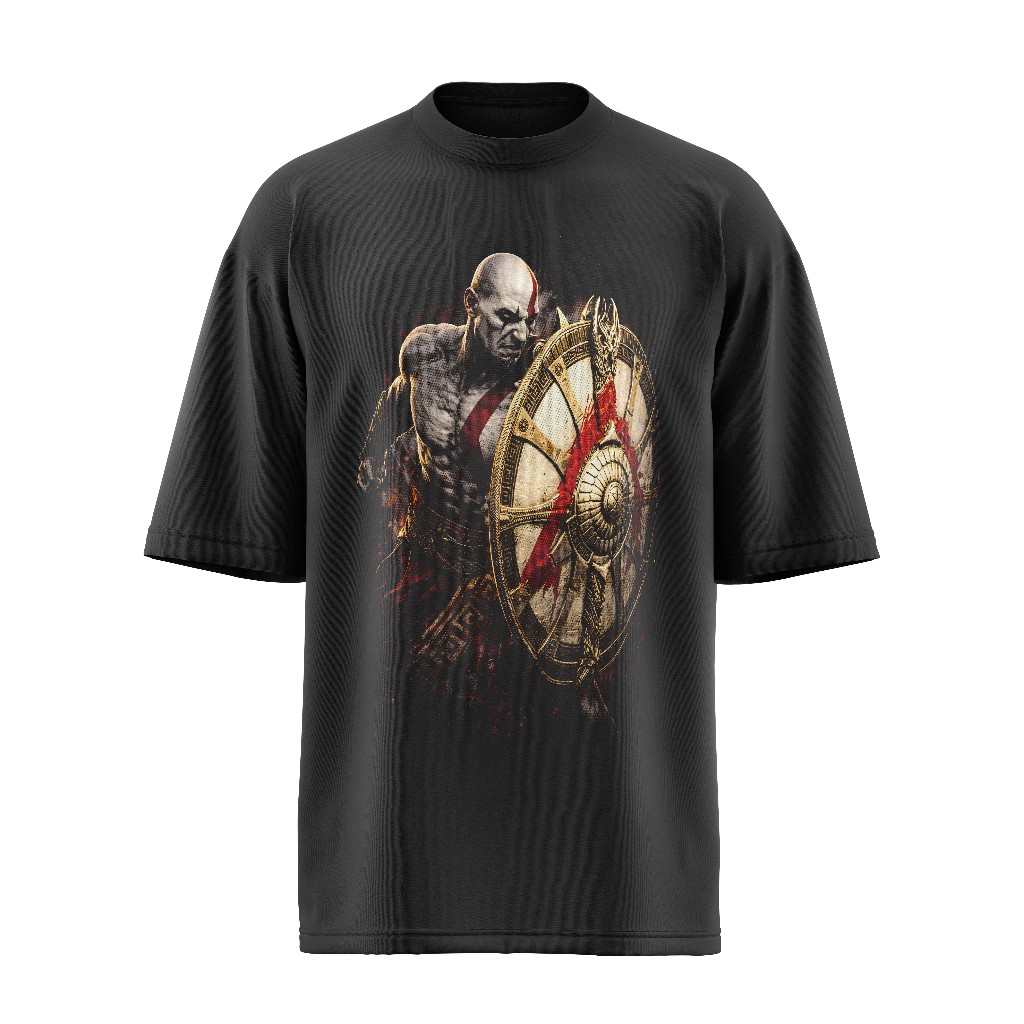 Camiseta Oversize Fantasma De Esparta Kratos Algodão Premium