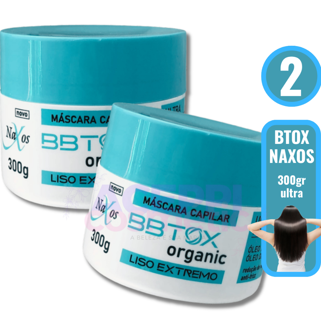 Kit 2 Botox Naxos Bbtox Mascara 300g ULTRA HIDRATANTE - EFEITO BOTOX SEM-FORMOL