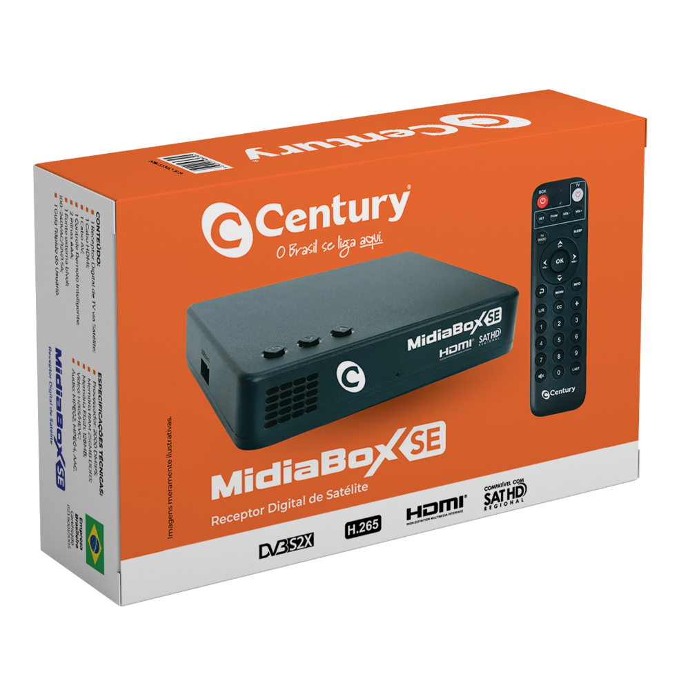 Receptor Conversor Midiabox SE Digital Century Banda Ku