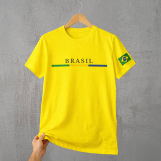 Camiseta Brasil Unissex Estampada  Algodão Conforto  P ao G Streetwer Premium em Oferta na Shopee