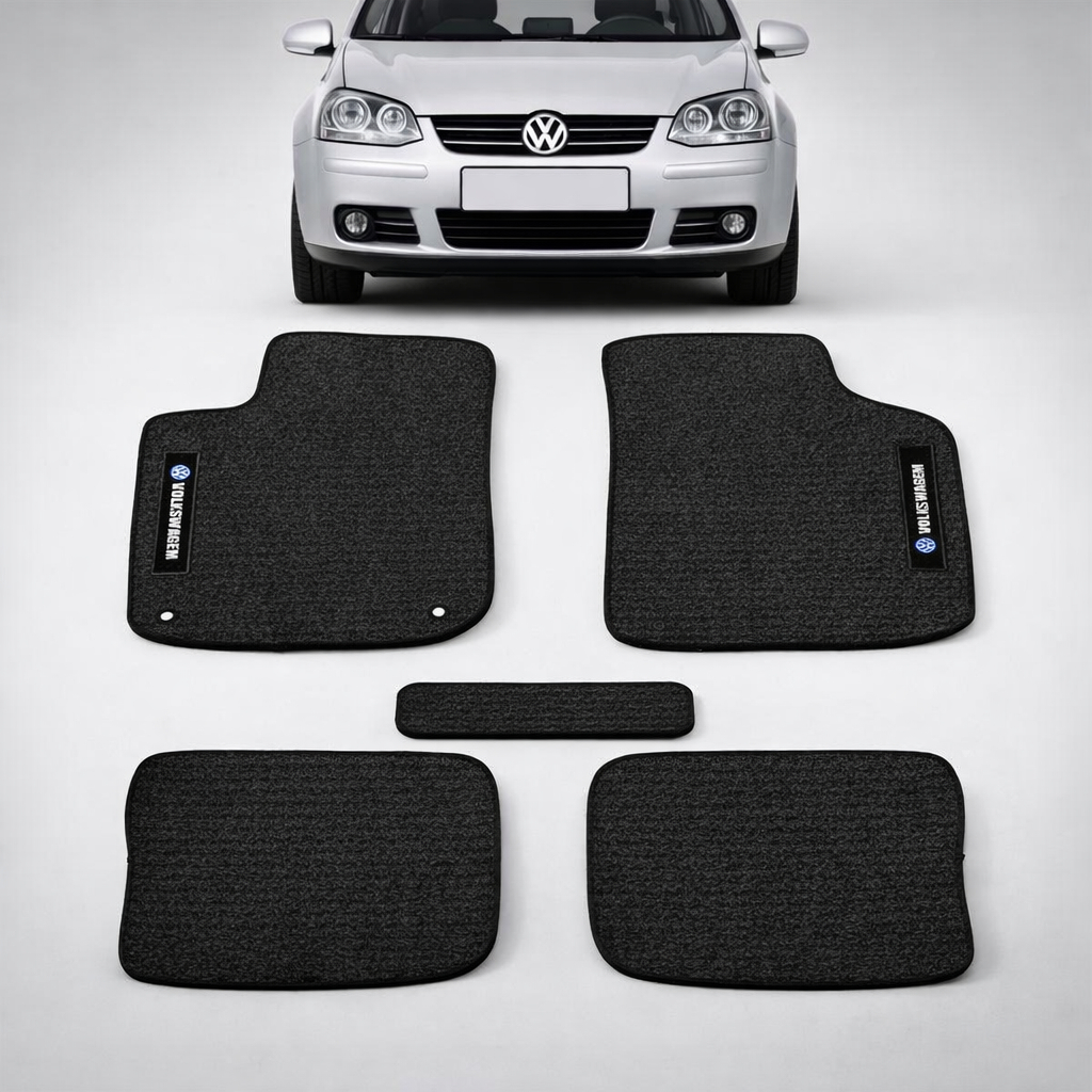 Kit de tapetes 5 peças específico Golf 2008 09 10 11 12 13 Carpete Res-Preto
