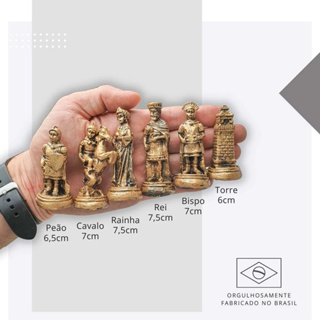 Jogo de Xadrez Romano Peças Avulsas para reposição de kit em Oferta na Shopee