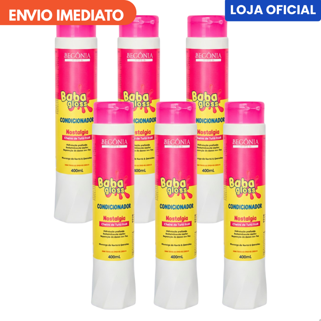 Condicionador Baba gloss 400ml Begônia Gold Hidratação e Brilho