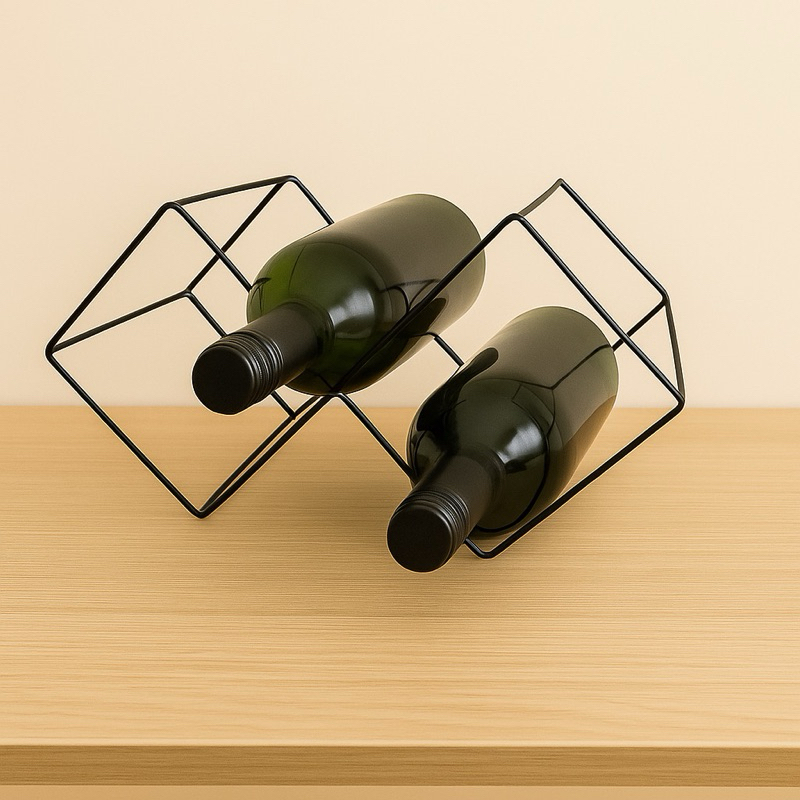 uporte Adega Para garrafa De Mesa Aramado Metal Design Moderno Estilo Industrial - Organizador de Garrafas em Oferta na Shopee