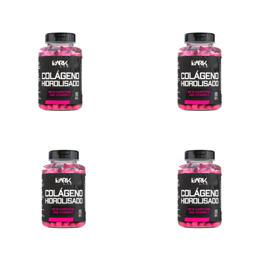 Kit 4x Colageno Hidrolisado 120 Capsulas Dark Lab