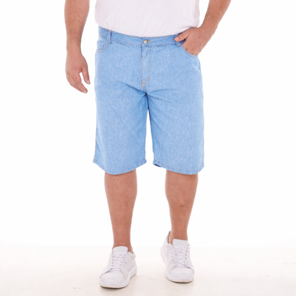 Bermuda Masculina Plus Size Jeans Claro Alleppo Jeans
