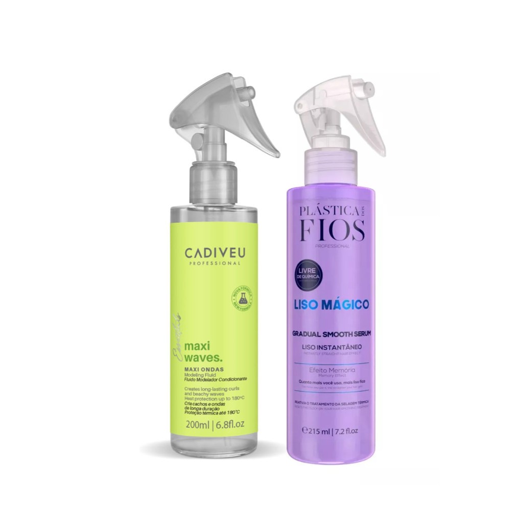 Kit Cadiveu Maxi Ondas + Liso Mágico Modeladores 2 Produtos
