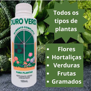 Adubo Fertilizante Ouro Verde 100ml concentrado Nutrição Completa e Fácil Aplicação em Oferta na Shopee