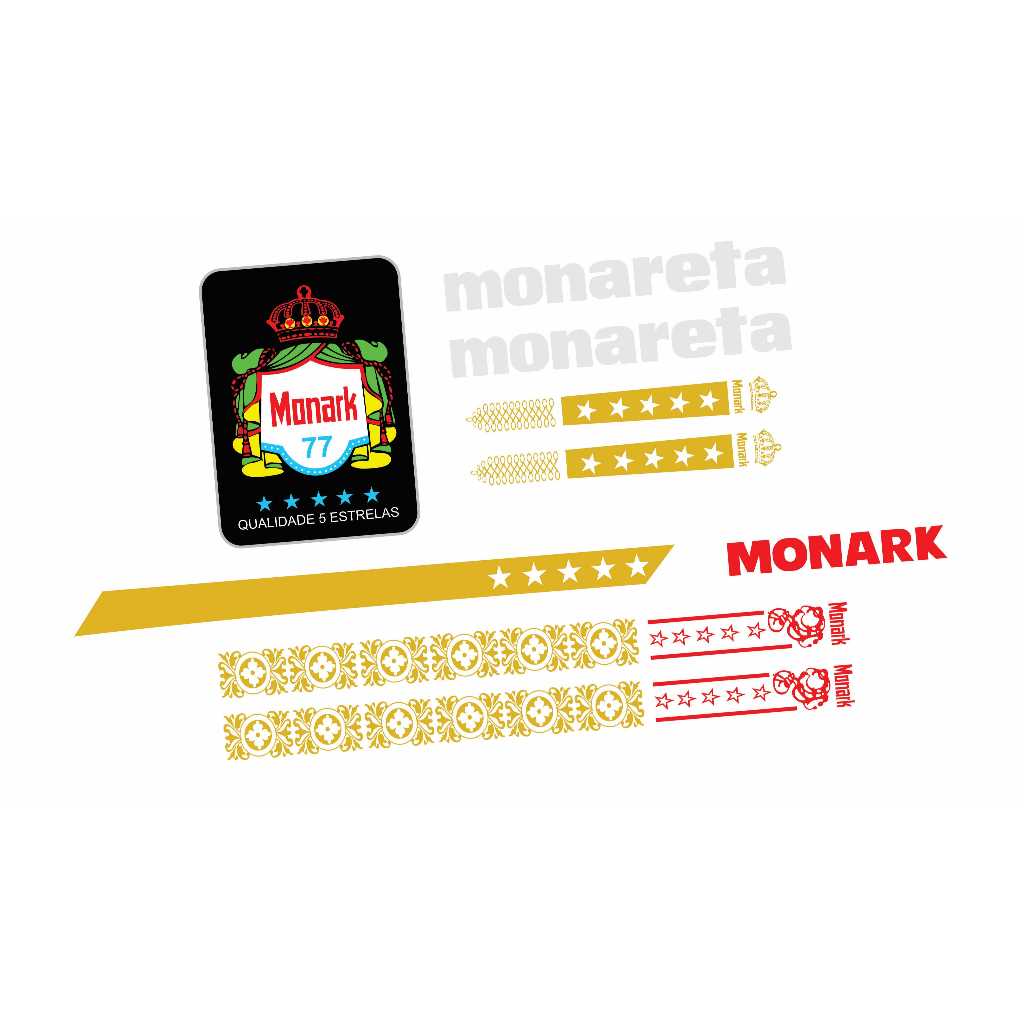 Adesivos Bicicleta Monark Monareta 1977