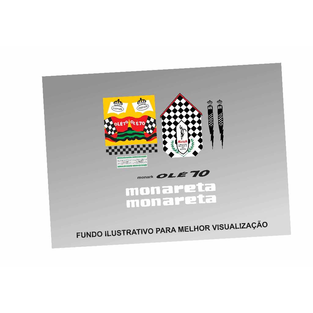 Adesivos Bicicleta Monark Monareta Olé 70 Branco