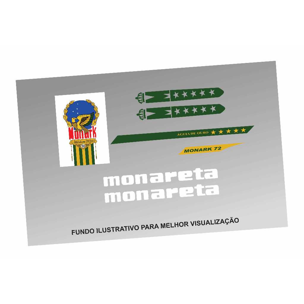 Adesivos Bicicleta Monark Monareta Águia de Ouro 1972