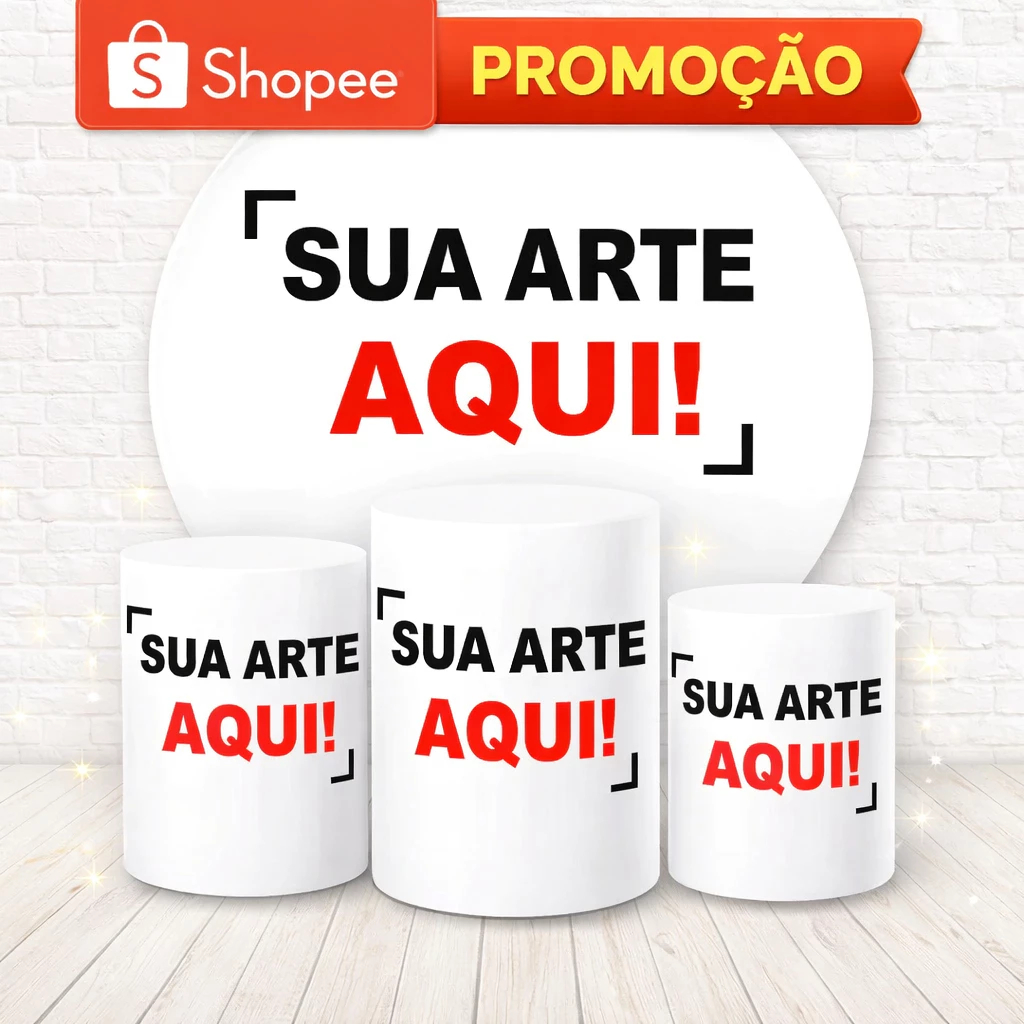 Kit Capas Painel Redondo E Capas De Cilindro Sublimados Decoração Personalizado em Oferta na Shopee