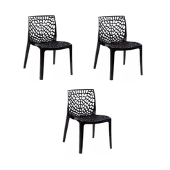 QUEIMA DE ESTOQUE - Kit 3 Cadeiras Gruvyer Durável e Elegante