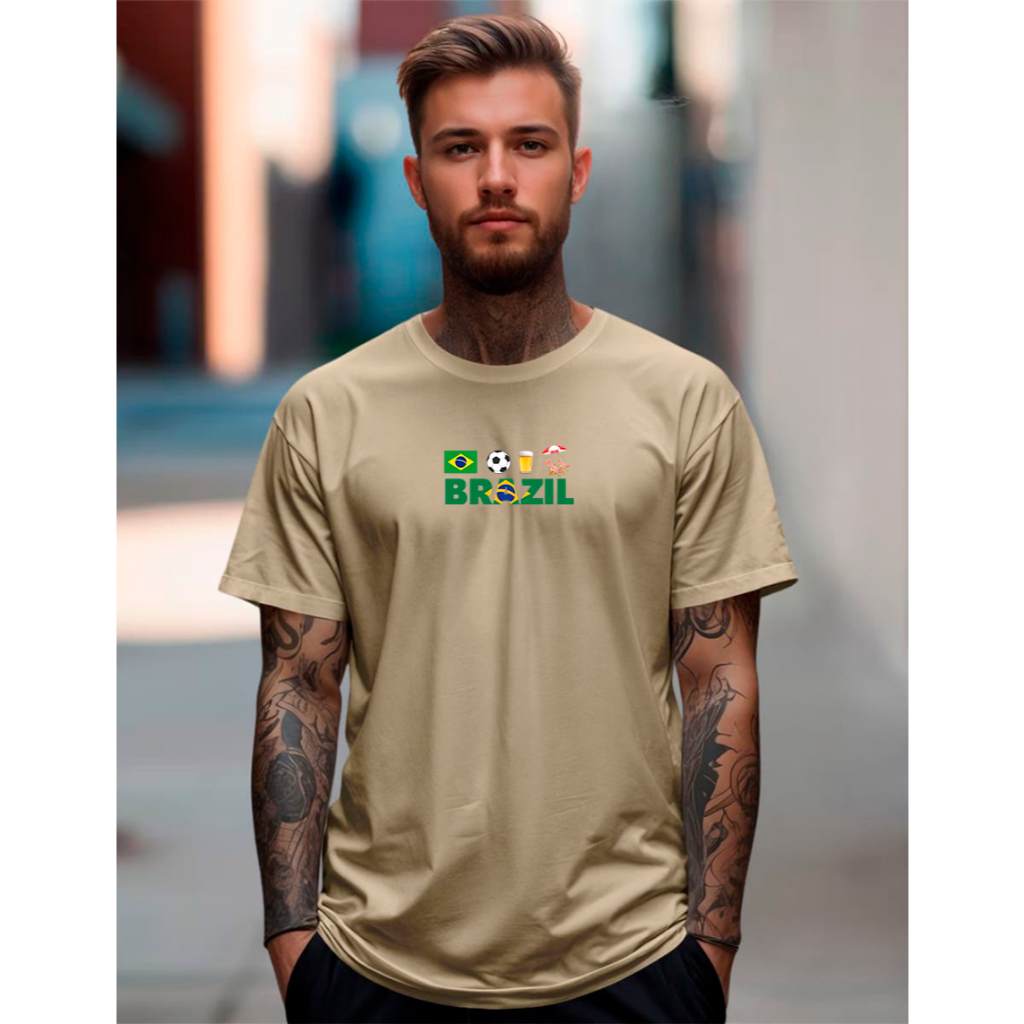 Camiseta Camisa Brasil Mundo O Pais do Futebol 003