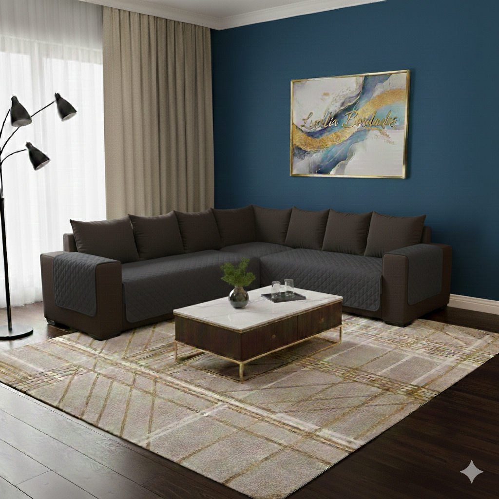 Capa Protetor para sofa de canto só assento forrado em Oferta na Shopee