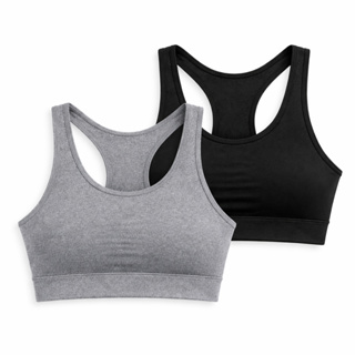 Kit 2 Tops Suplex Nadadora Feminino | Alta Sustentação | Preto/Cinza | P M G GG em Oferta na Shopee